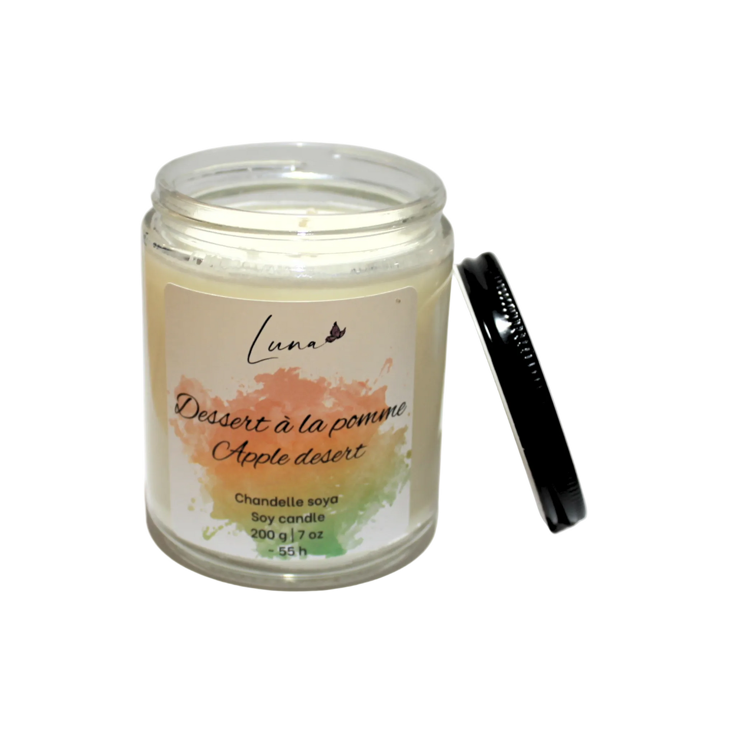 Dessert à la pomme - Chandelle à la cire soya