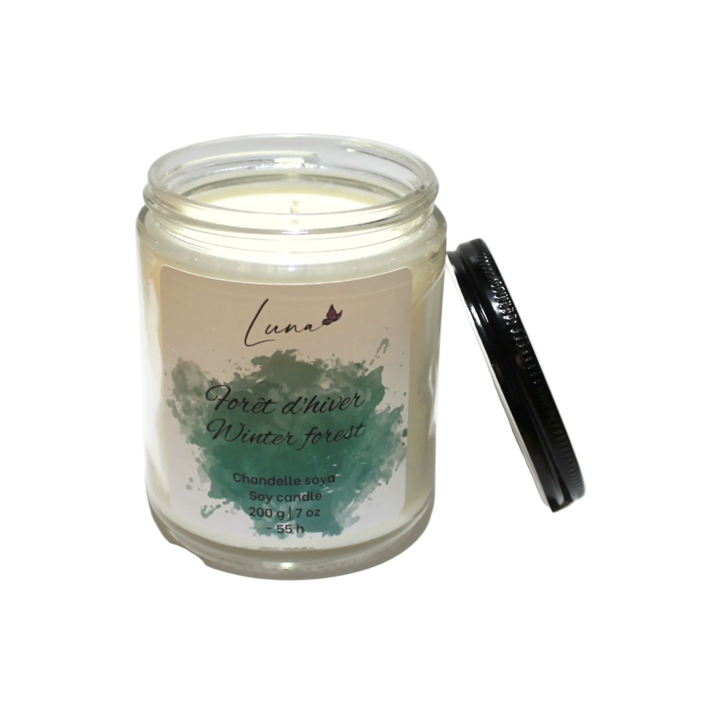 Forêt d'hiver - Chandelle à la cire soya