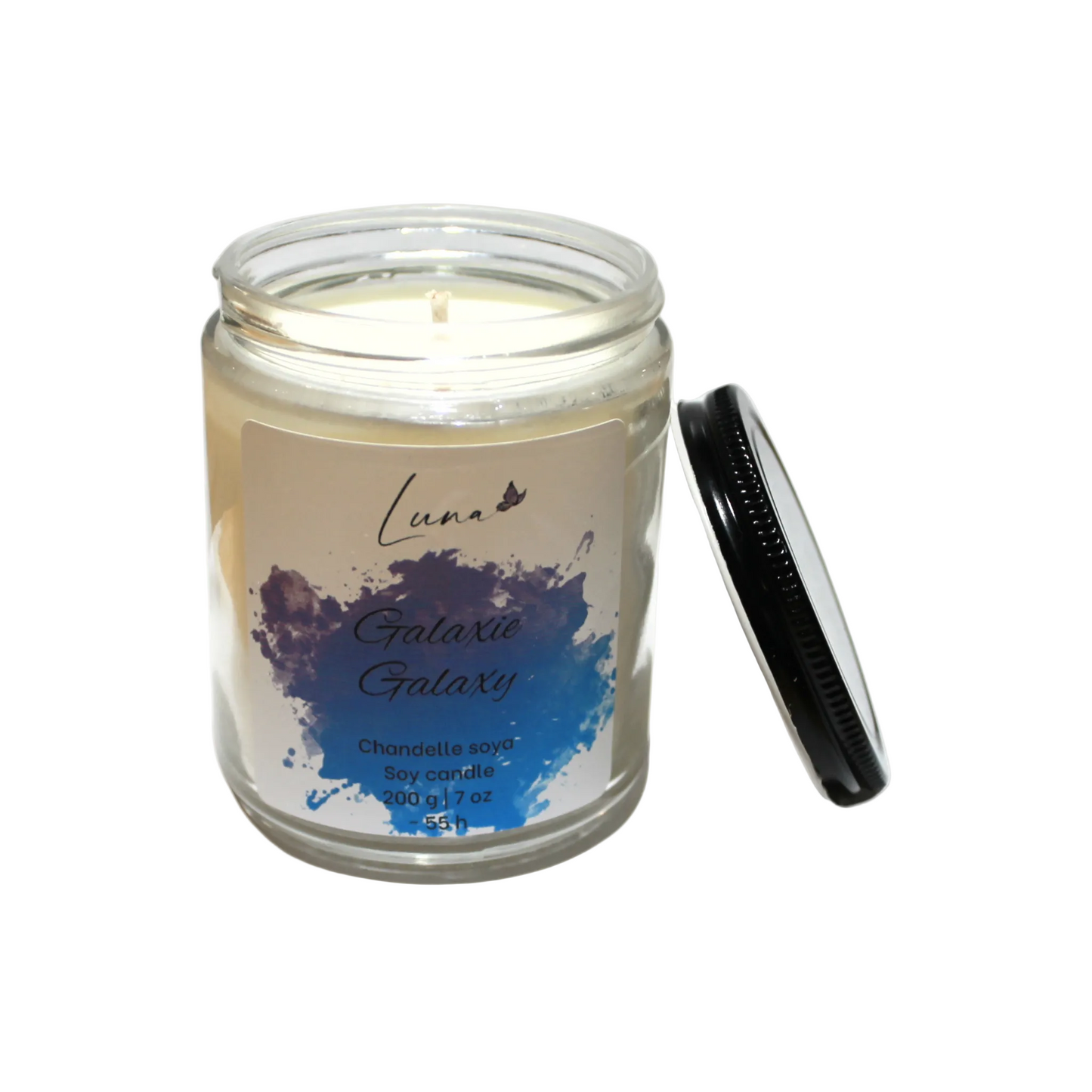 Galaxie - Chandelle à la cire soya