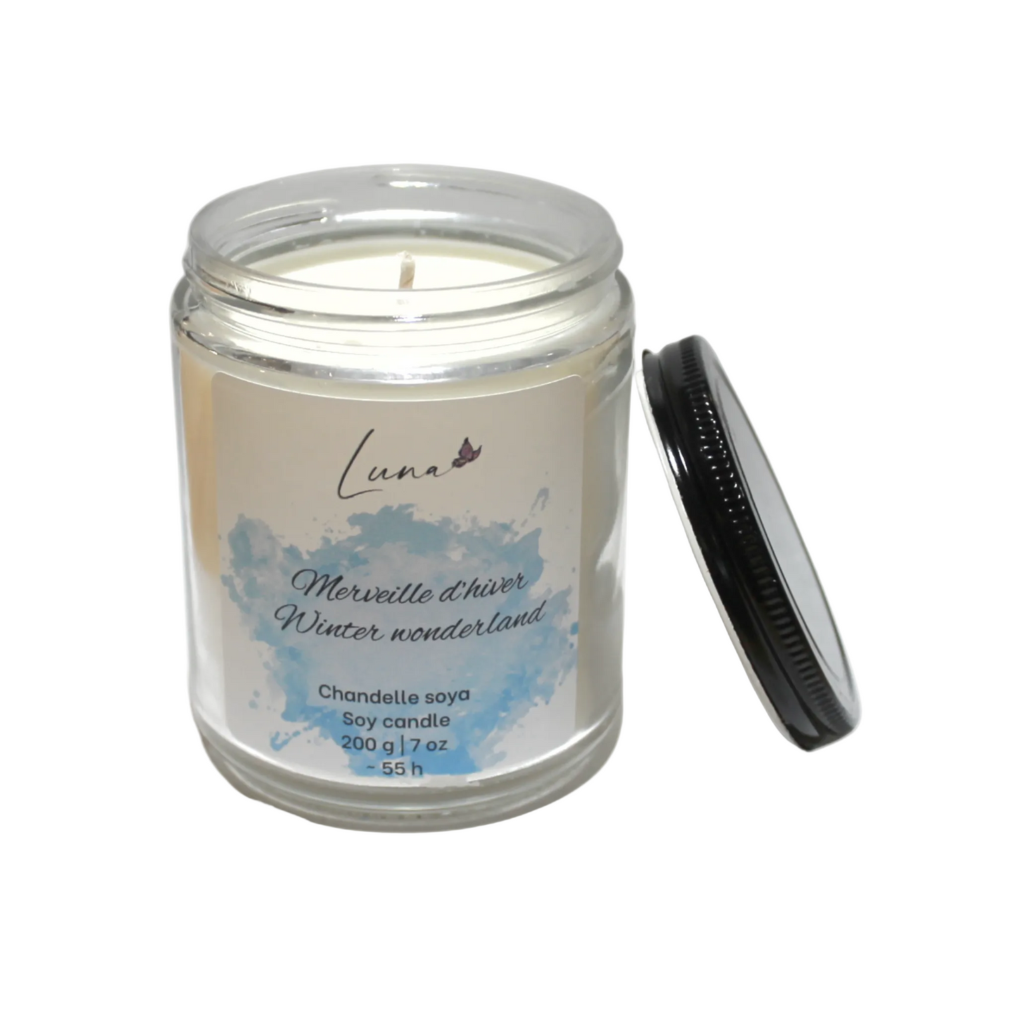 Merveille d'hiver - Chandelle à la cire soya