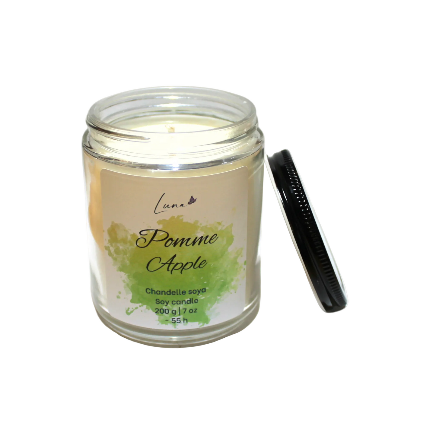 Pomme - Chandelle à la cire soya