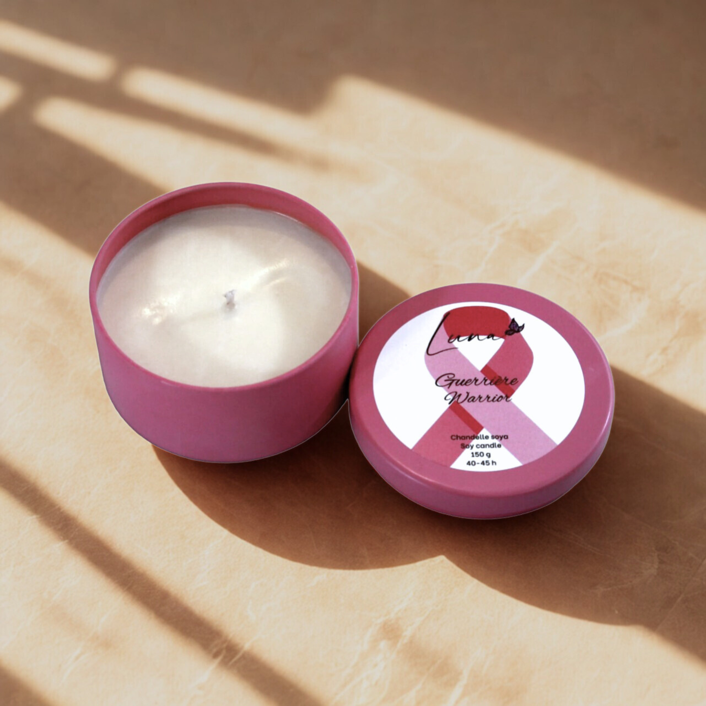 Guerrière - Chandelle à la cire soya