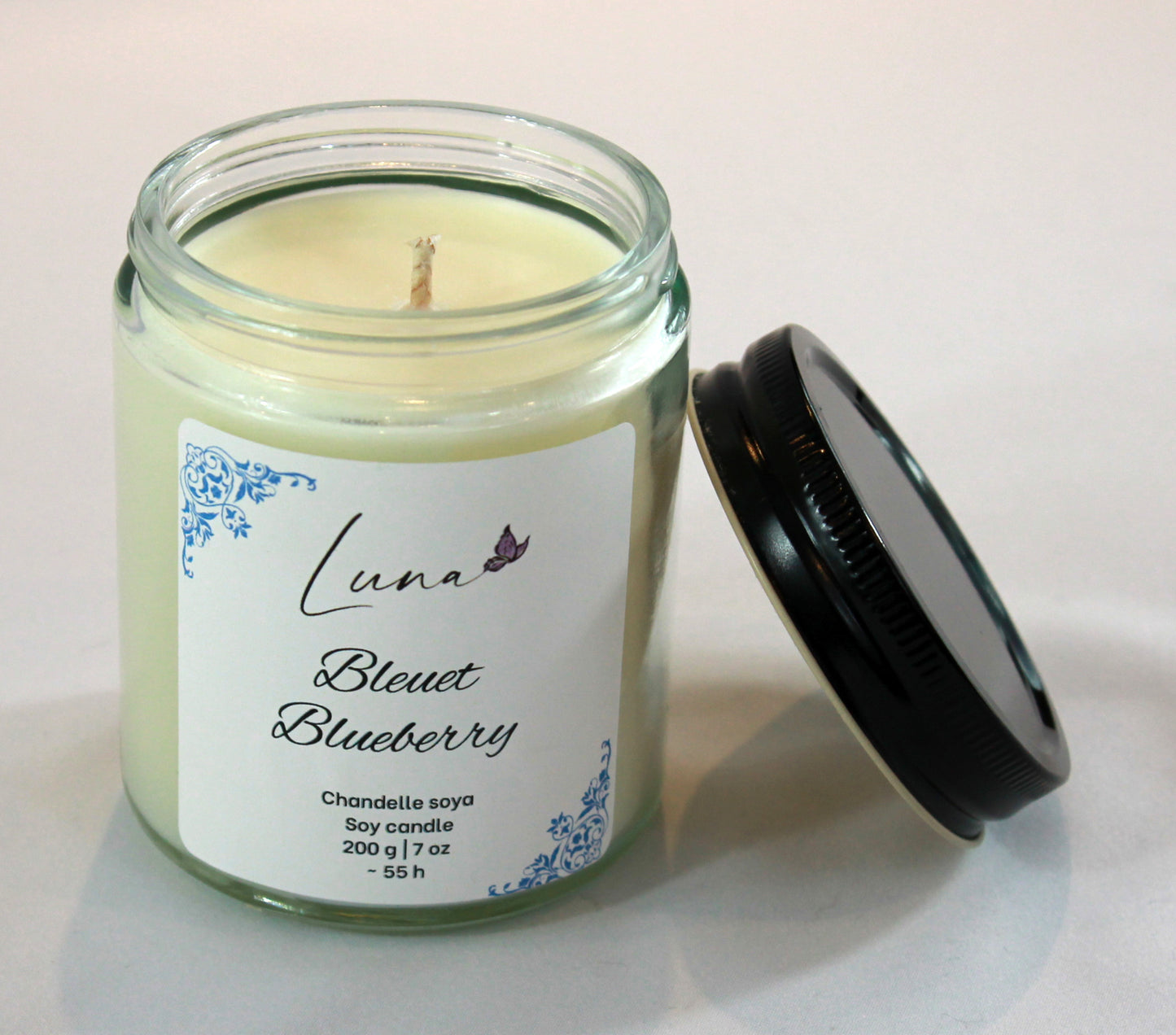 Bleuet - Chandelle à la cire soya