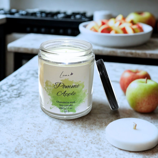 Pomme - Chandelle à la cire soya